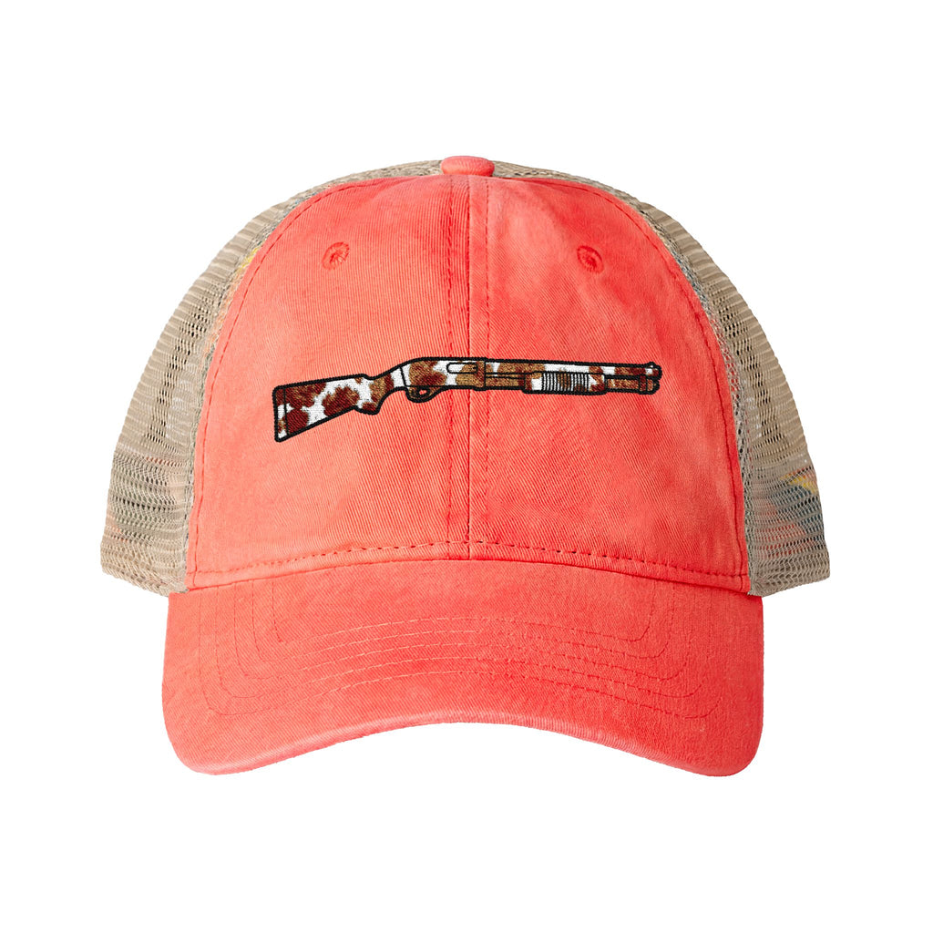 Cow Print Shotgun Women's Washed Mesh-Back Cap