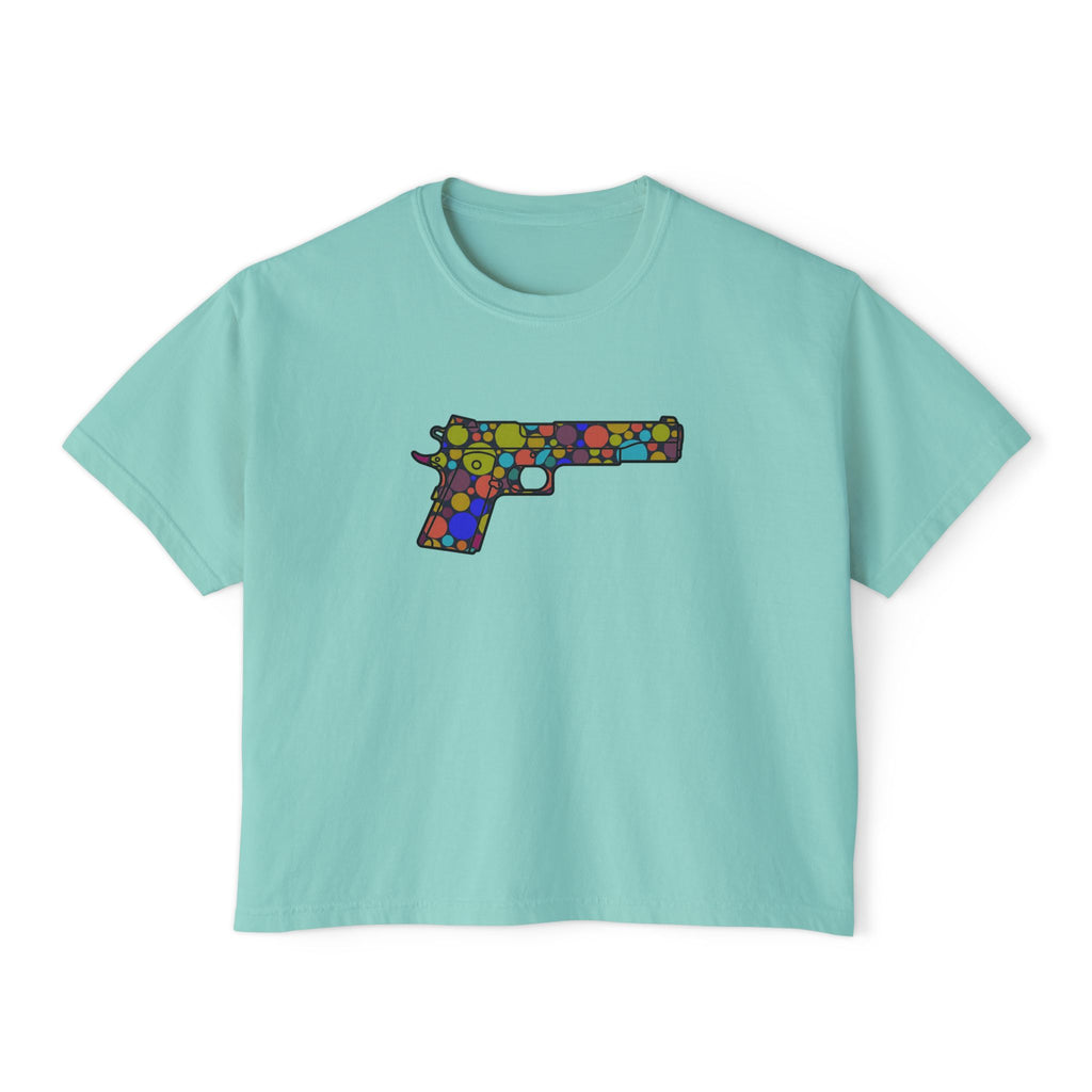 The Dot Collection- 1911 Pistol- Women's Boxy Tee