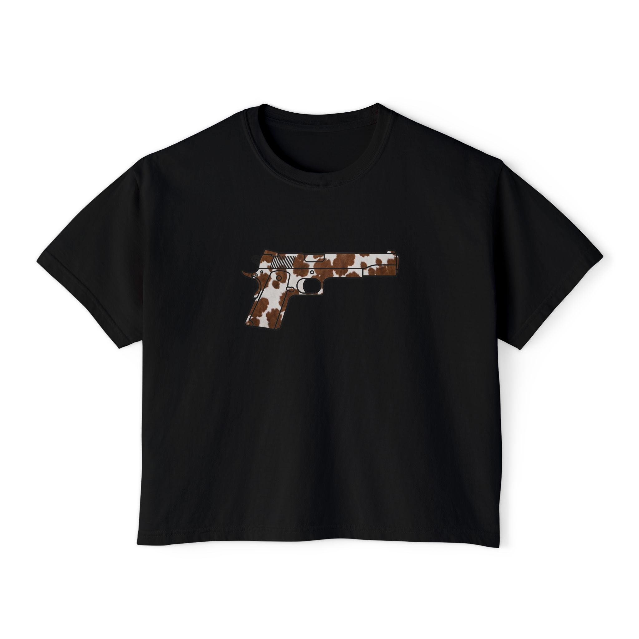 The Cowhide Collection- Pistol- Women's Boxy Tee