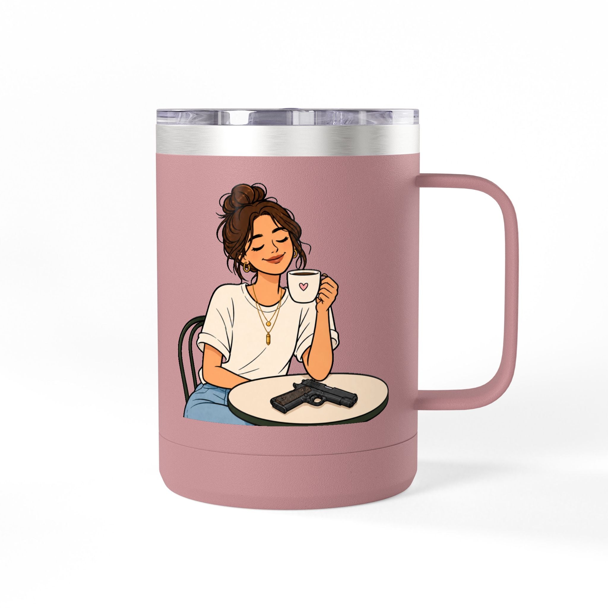 Beans and Bullets-15oz Travel Mug Tumbler