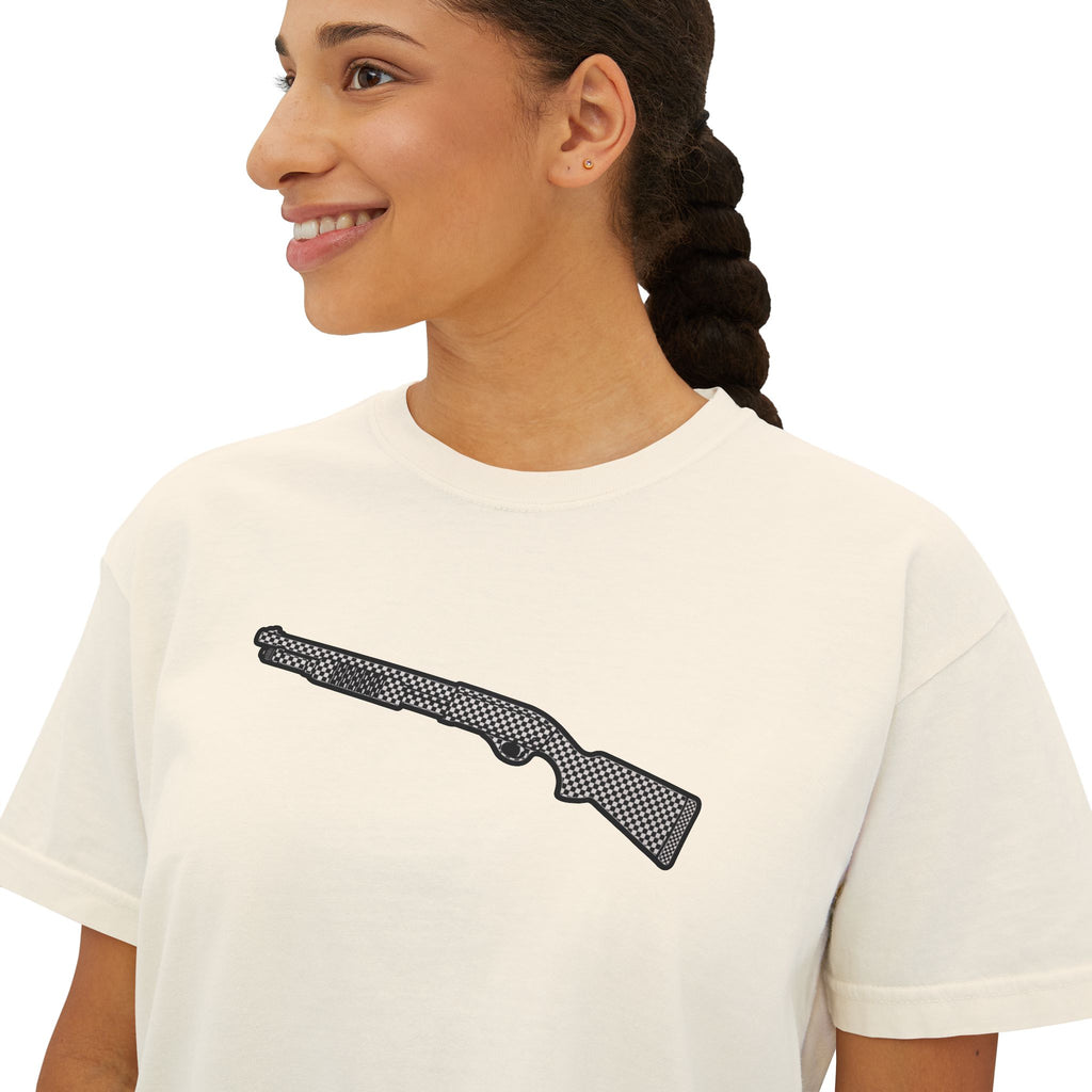 The Checker Collection-Shotgun-Women's Boxy Tee