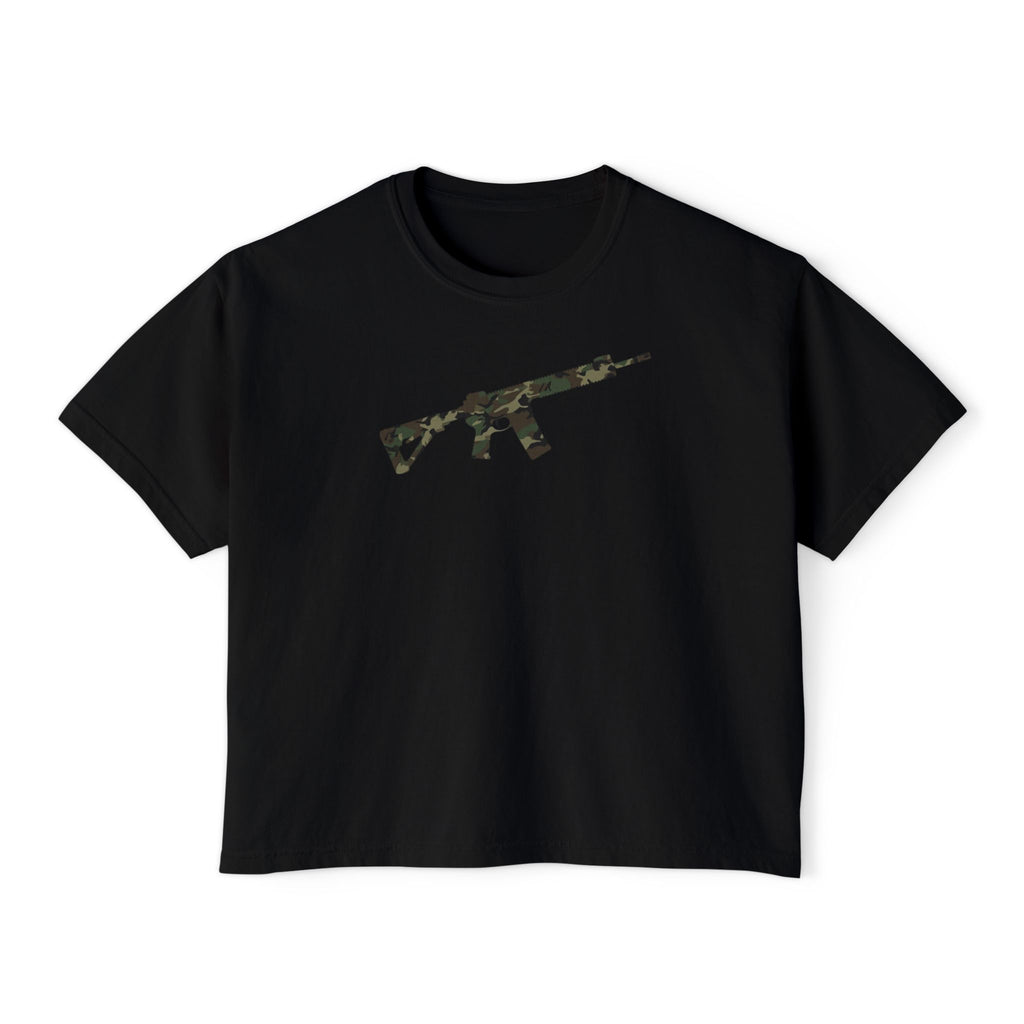 The Camo Collection-AR-Style Rifle- Women's Boxy Tee
