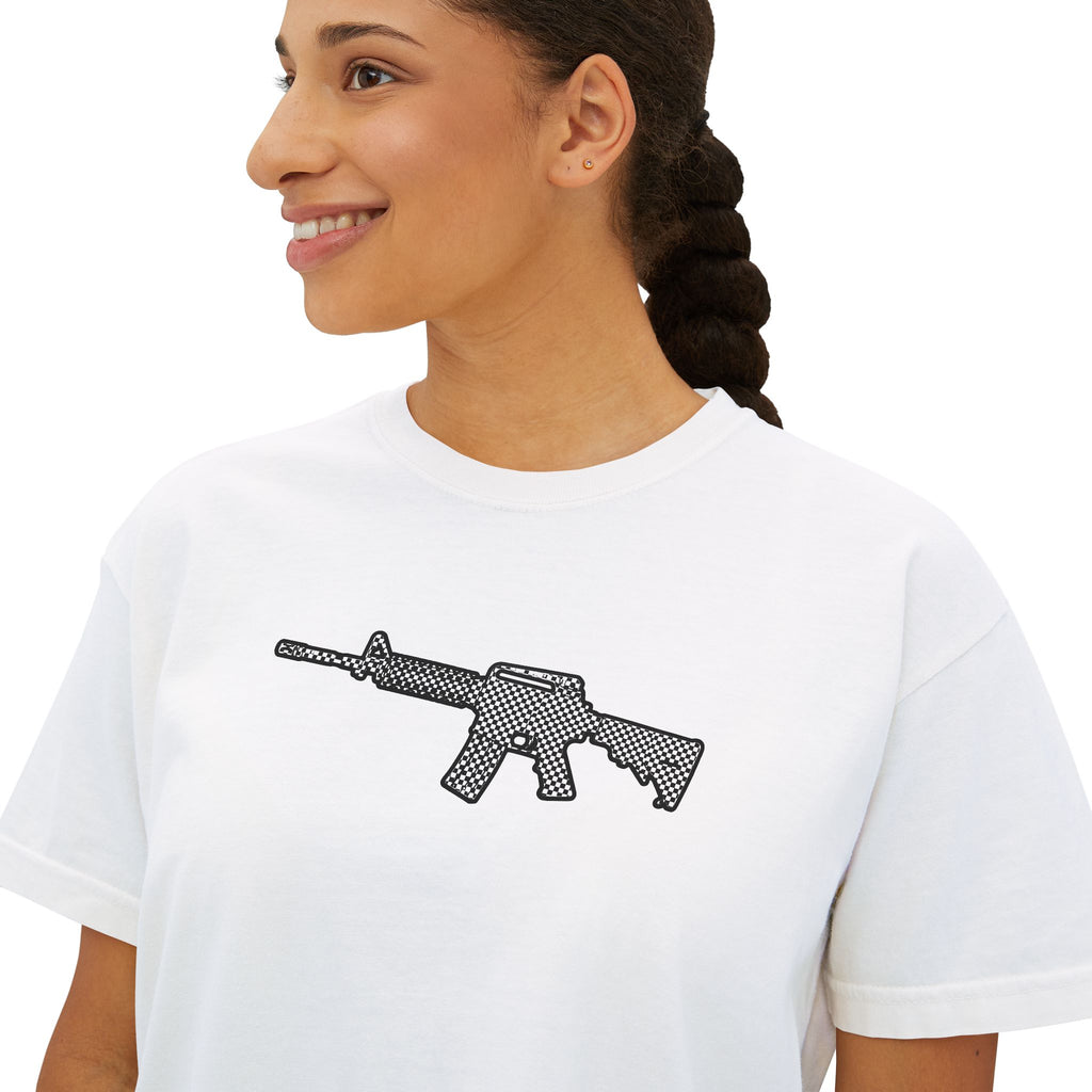 The Checker Collection-AR Rifle-Women's Boxy Tee
