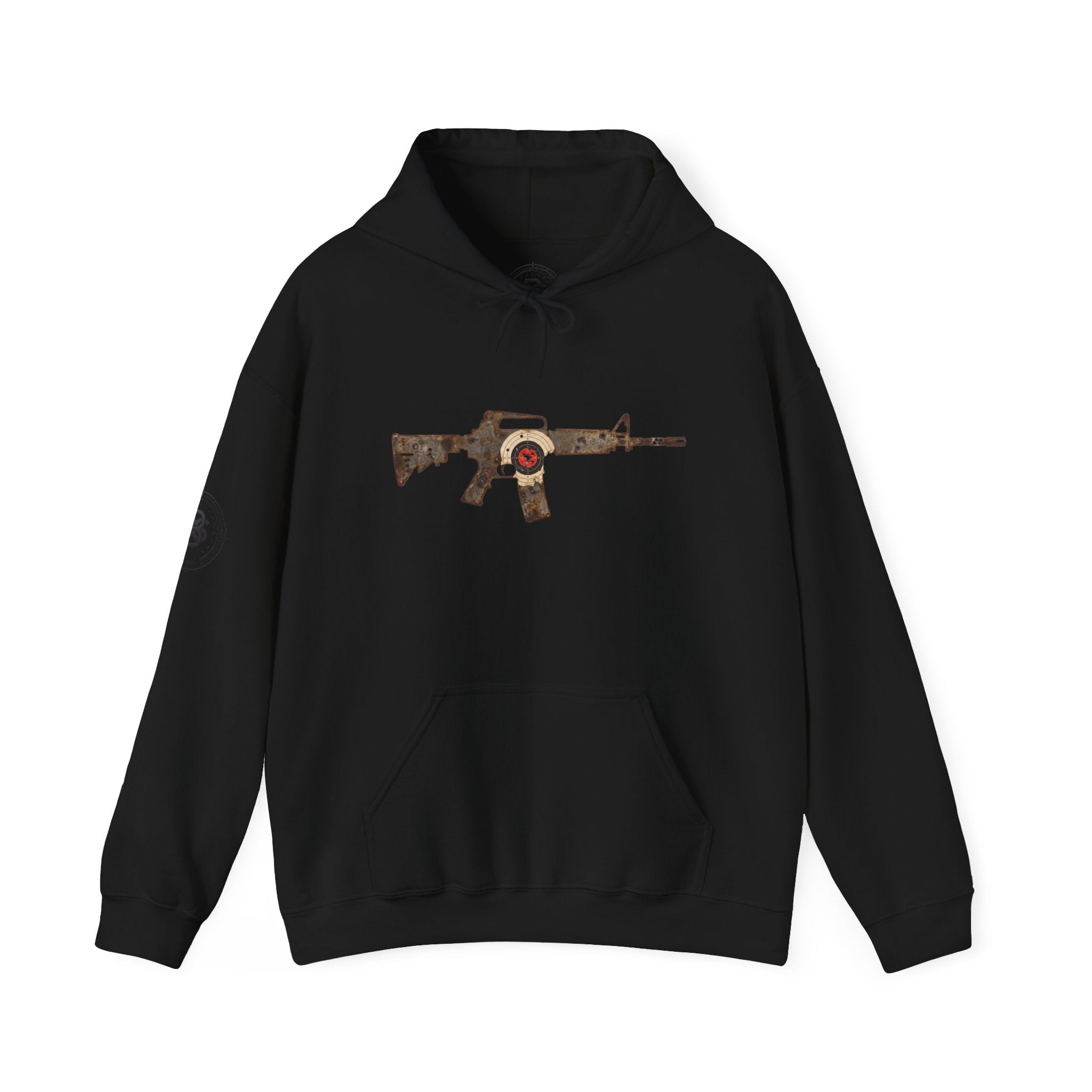 Vintage Metal AR Rifle Graphic Hoodie