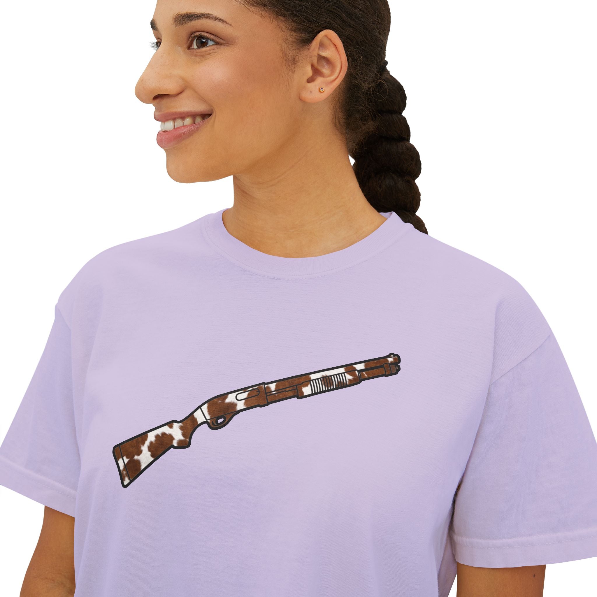 The Cowhide Collection-Shotgun-Women's Boxy Tee