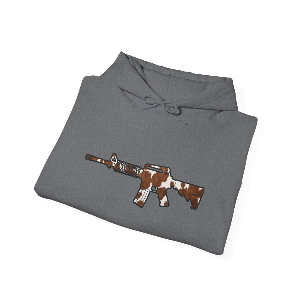 Cowhide AR Rifle Silhouette Hoodie