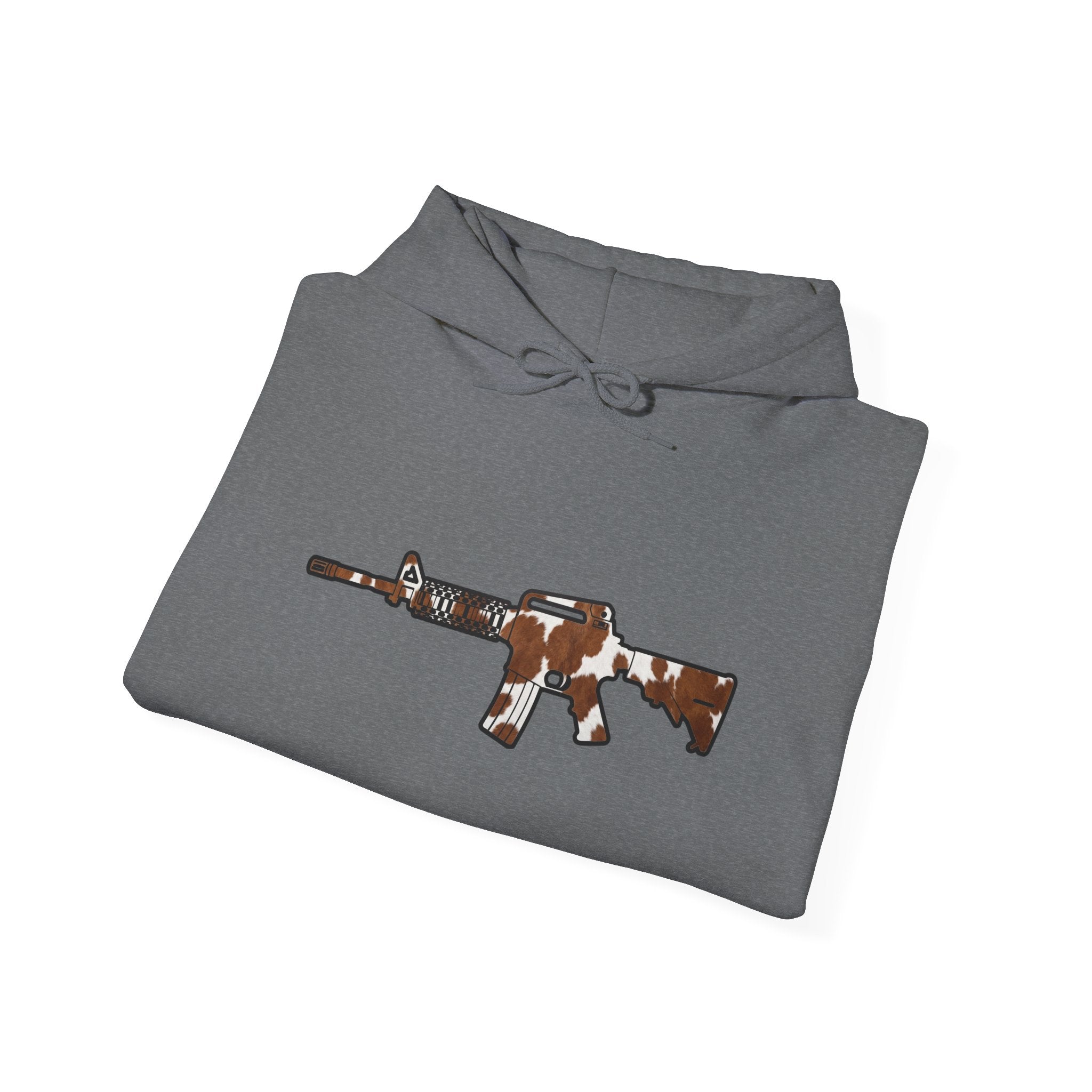 Cowhide AR Rifle Silhouette Hoodie