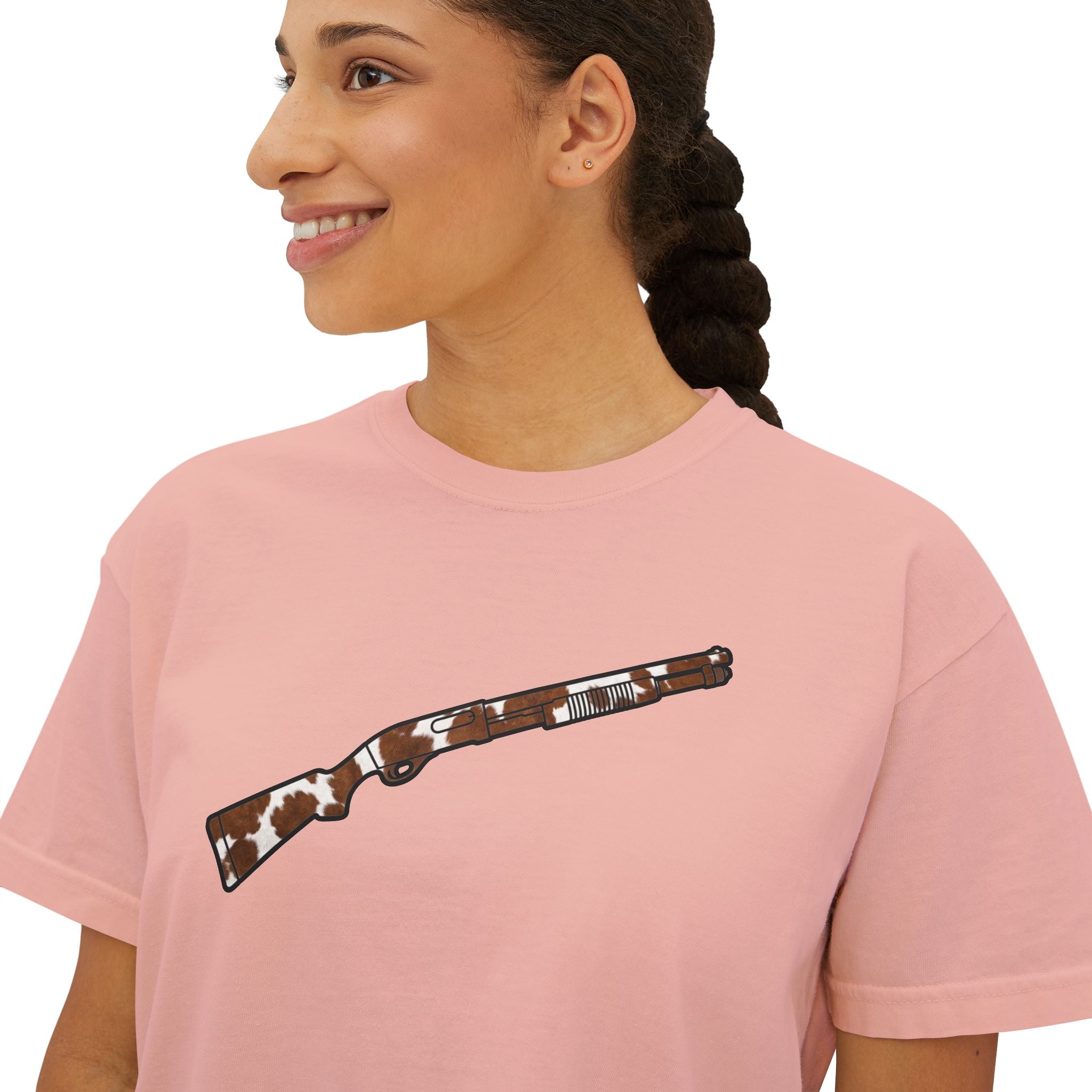 The Cowhide Collection-Shotgun-Women's Boxy Tee