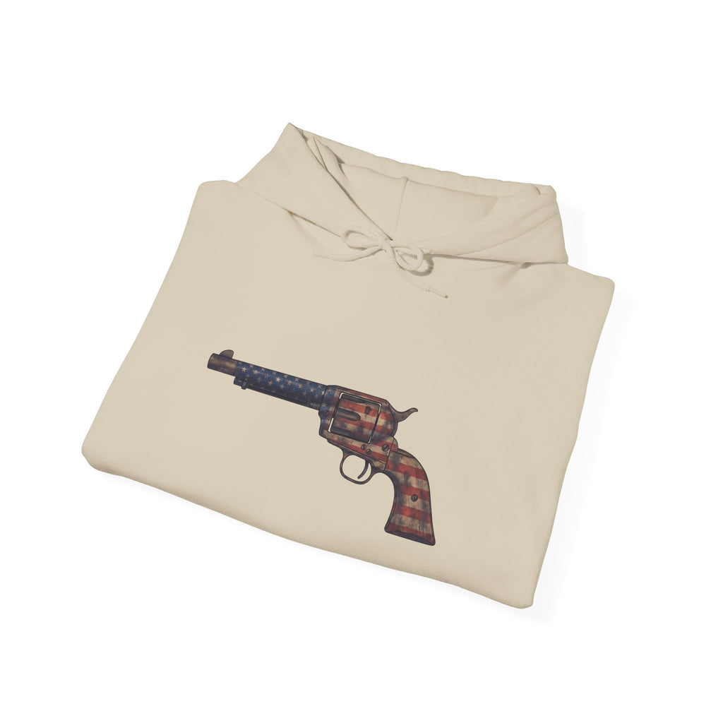 United States Flag Revolver Graphic Hoodie