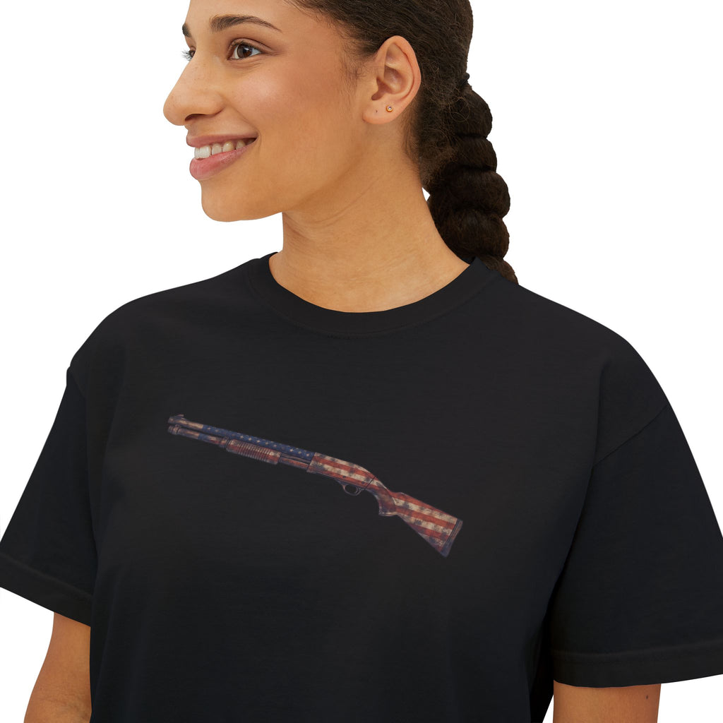 The US Flag Collection- Shotgun-Women's Boxy Tee