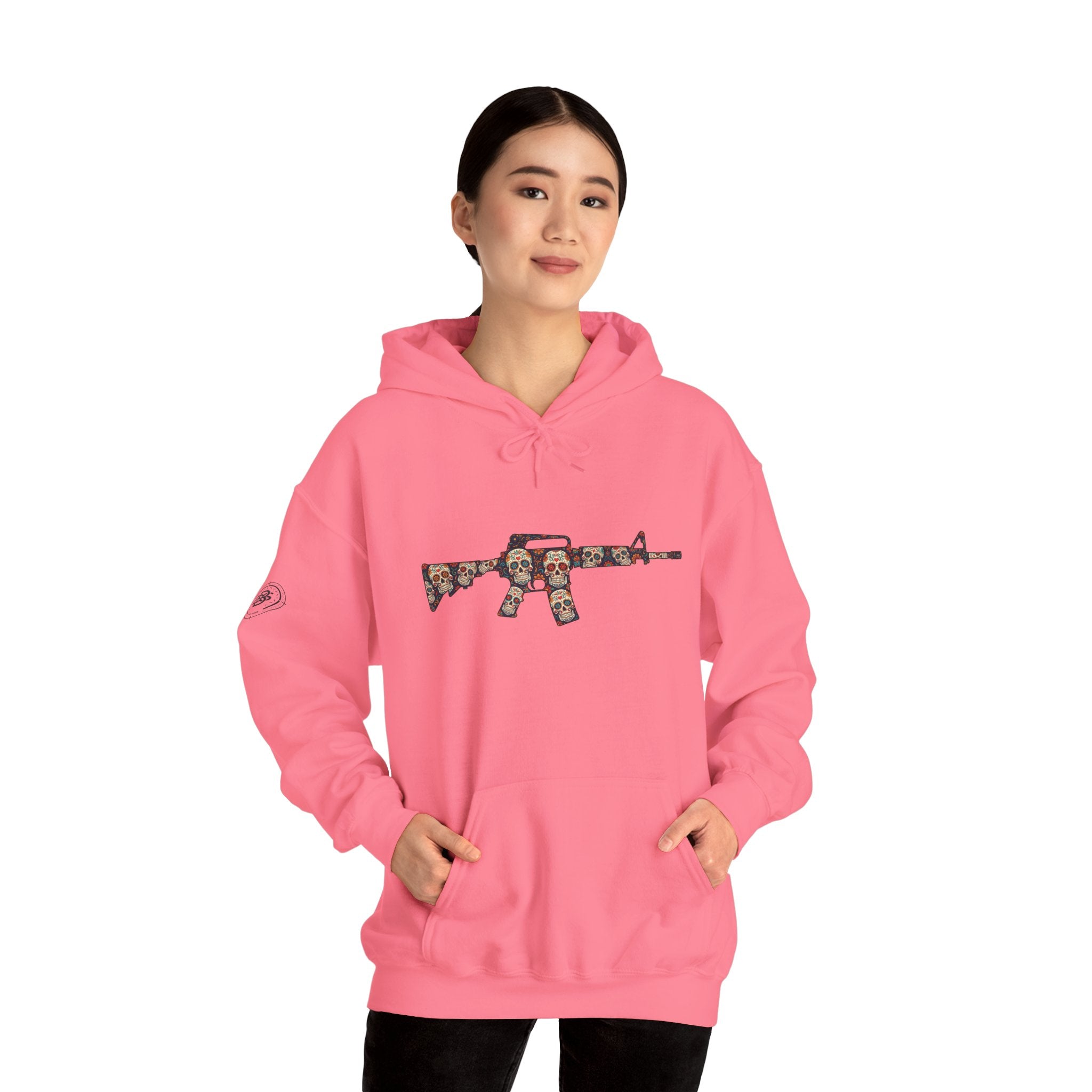 Sugar Skull AR-Style Rifle Graphic Hoodie