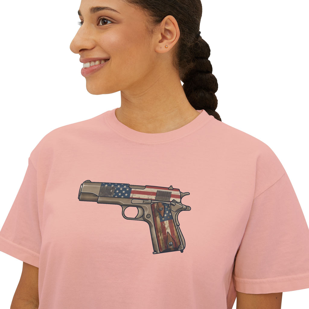 The US Flag Collection-1911 Pistol-Women's Boxy Tee