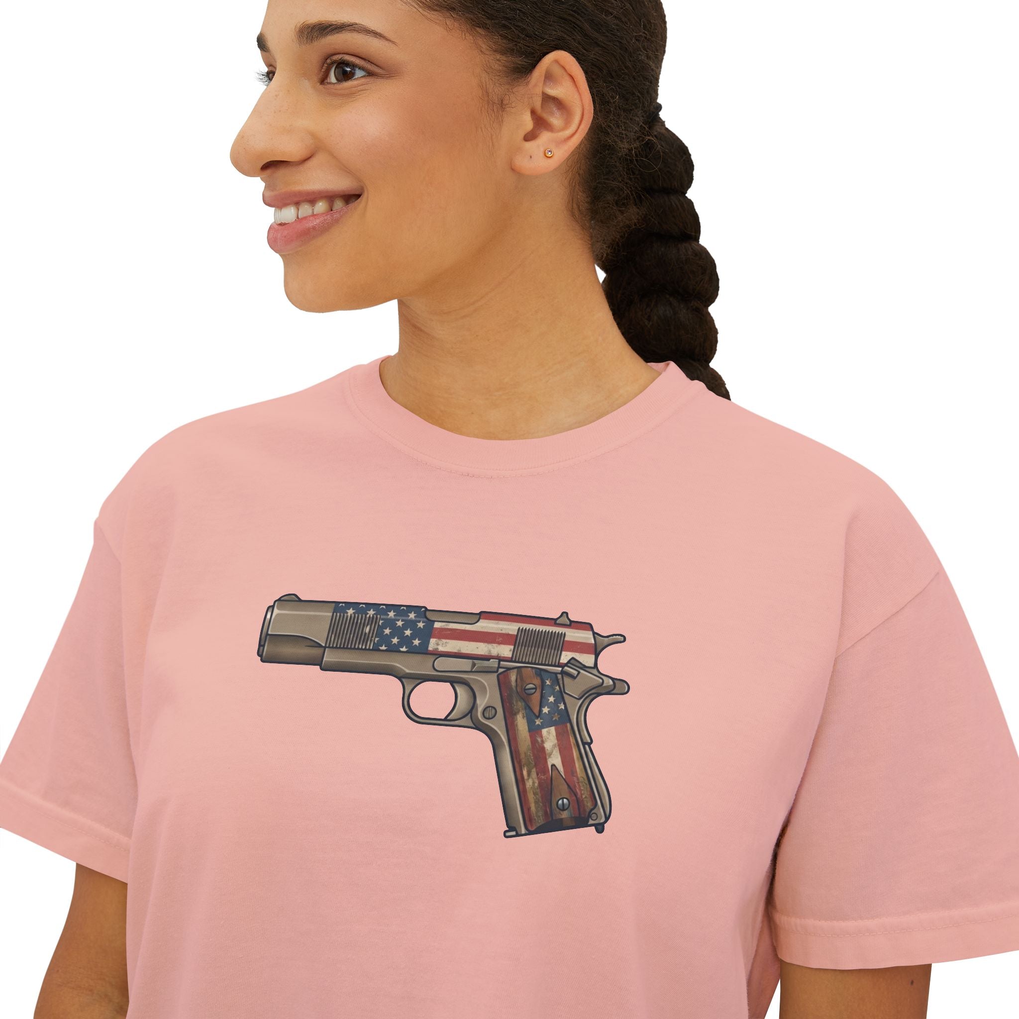 The US Flag Collection-1911 Pistol-Women's Boxy Tee