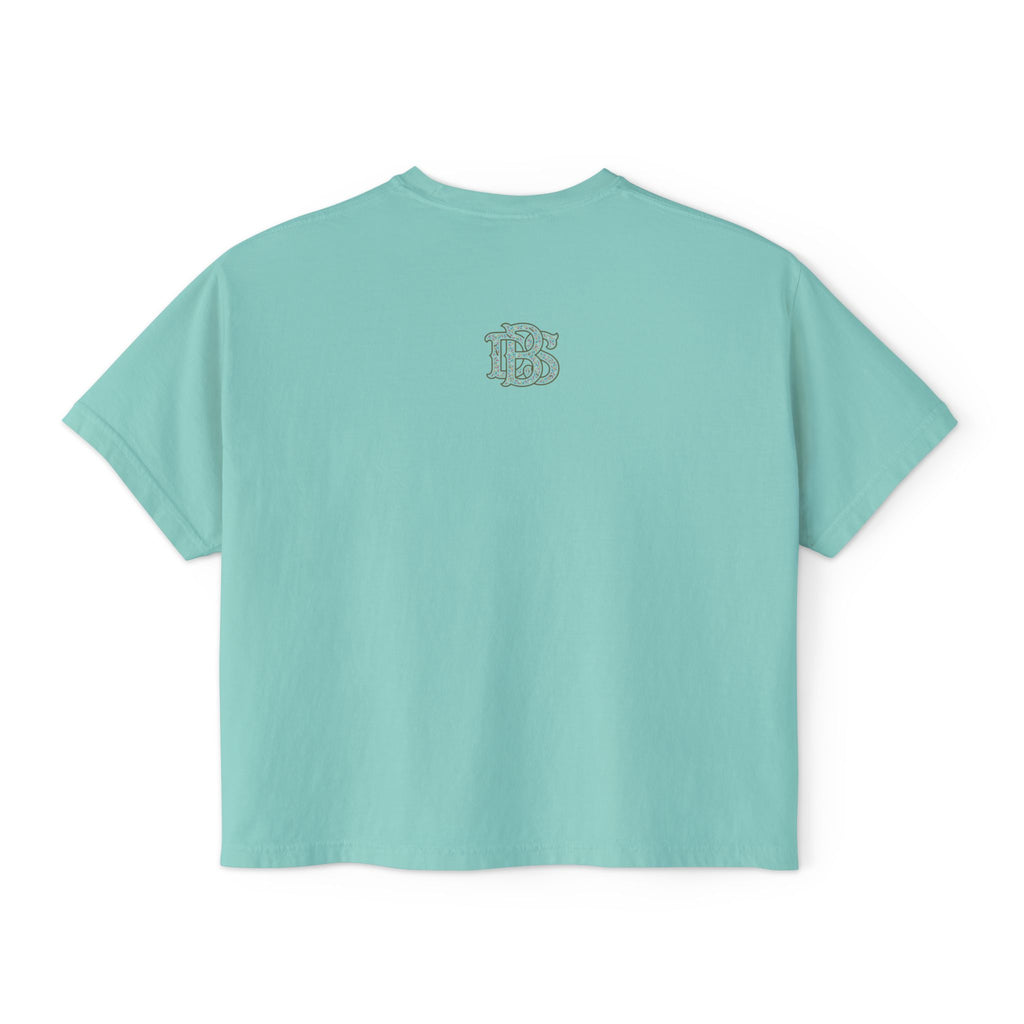 Beans and Bullets Women's Boxy Tee – Coffee Lover Graphic Crop Tee