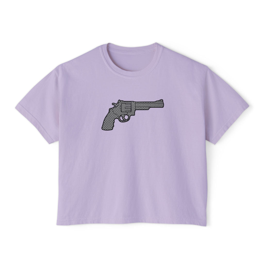 The Checker Collection- Revolver- Women's Boxy Tee
