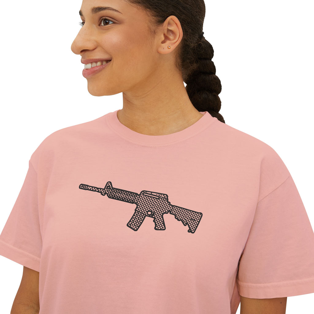 The Checker Collection-AR Rifle-Women's Boxy Tee