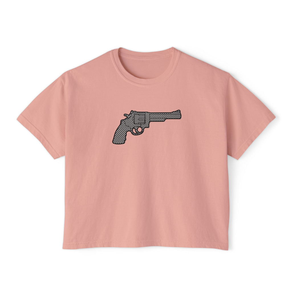 The Checker Collection- Revolver- Women's Boxy Tee