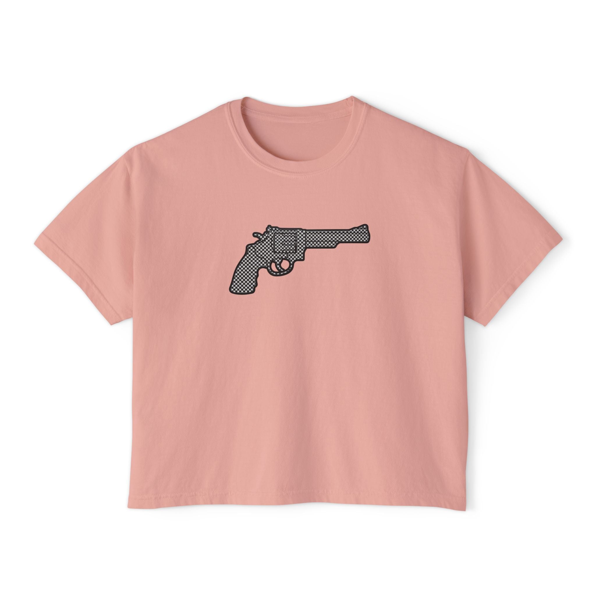 The Checker Collection- Revolver- Women's Boxy Tee