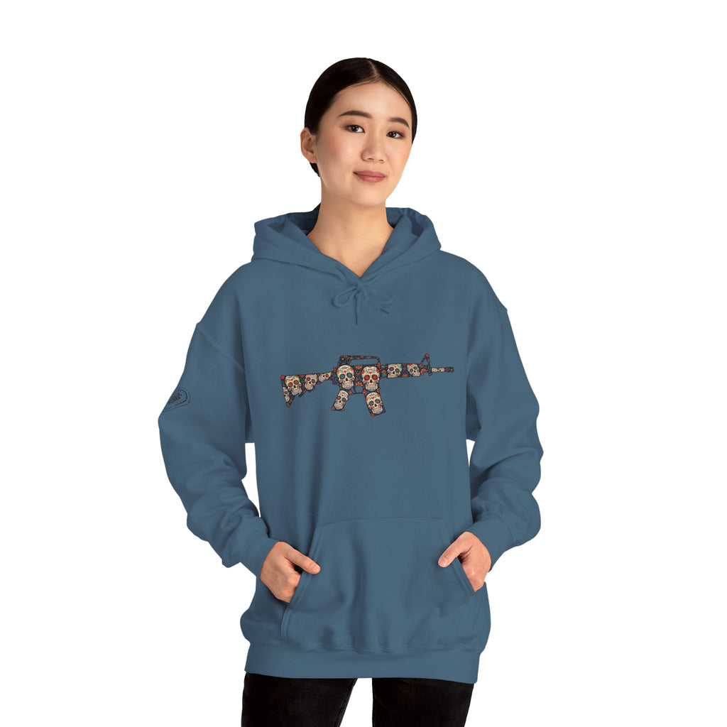 Sugar Skull AR-Style Rifle Graphic Hoodie