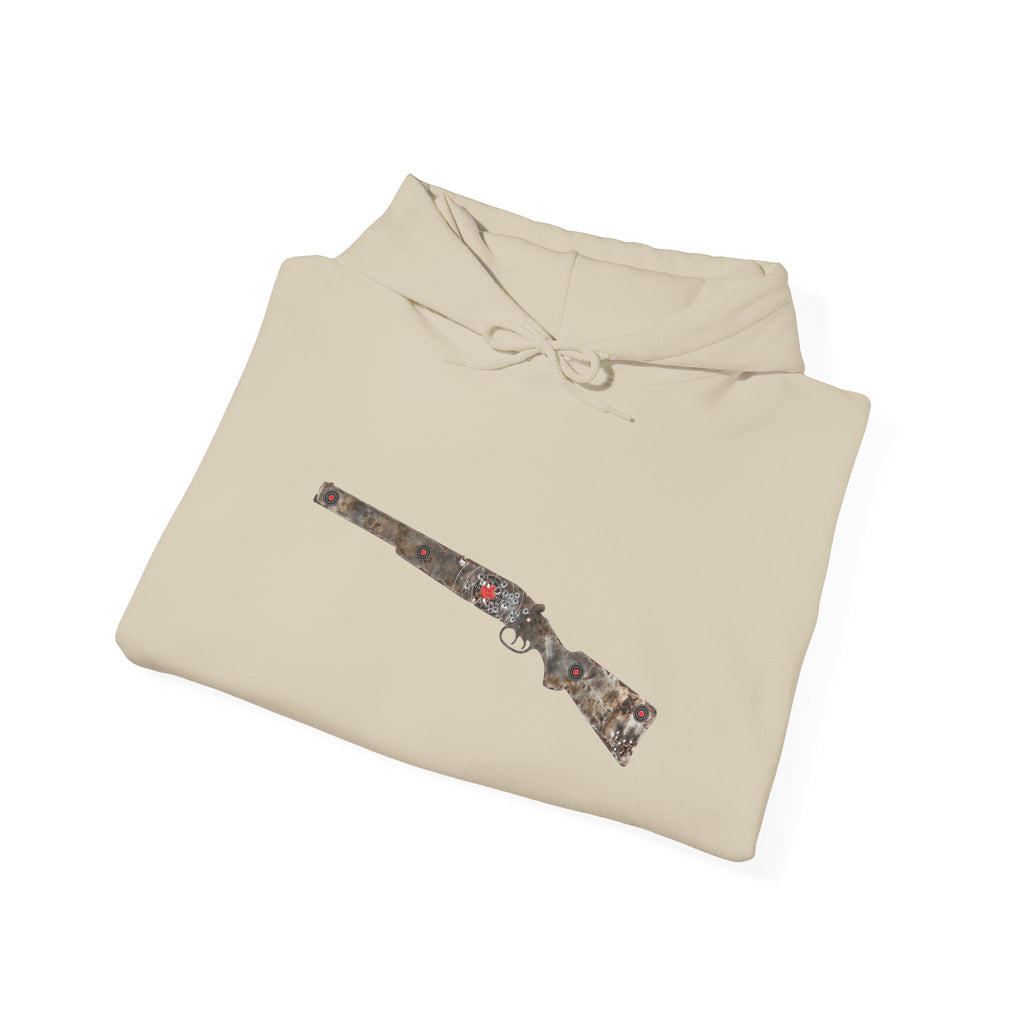 Vintage Metal Shotgun Target Graphic Hoodie