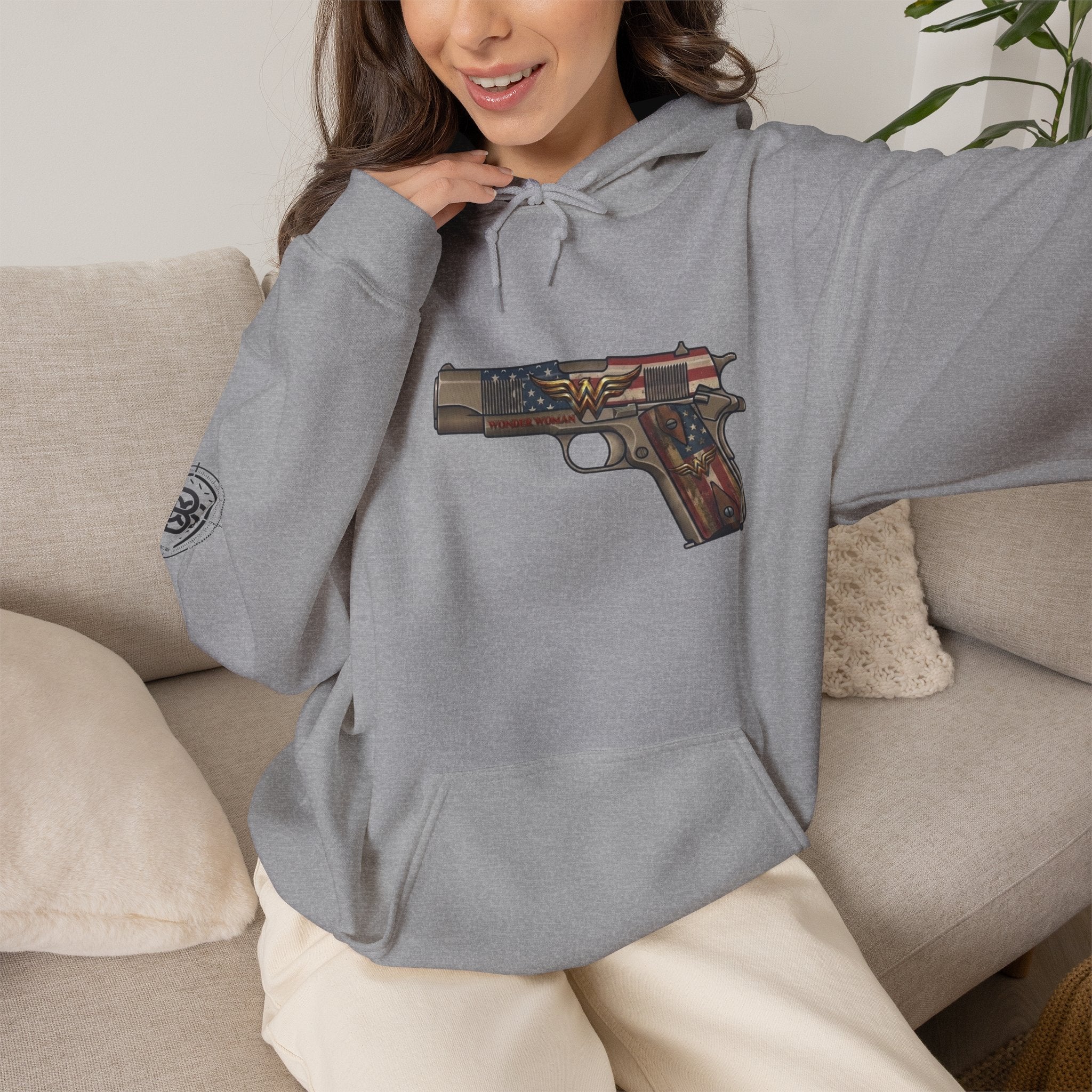 WW emblem Pistol Graphic Hoodie
