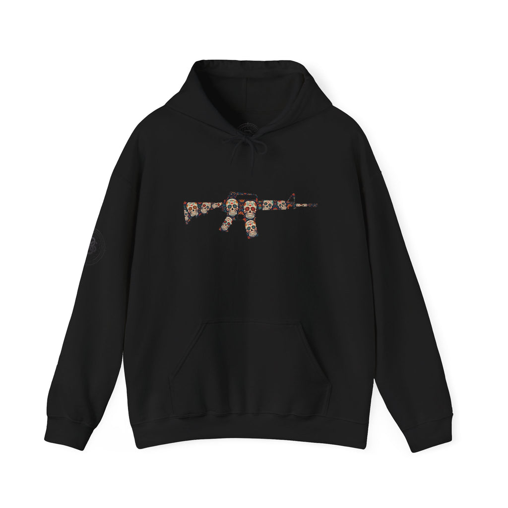 Sugar Skull AR-Style Rifle Graphic Hoodie