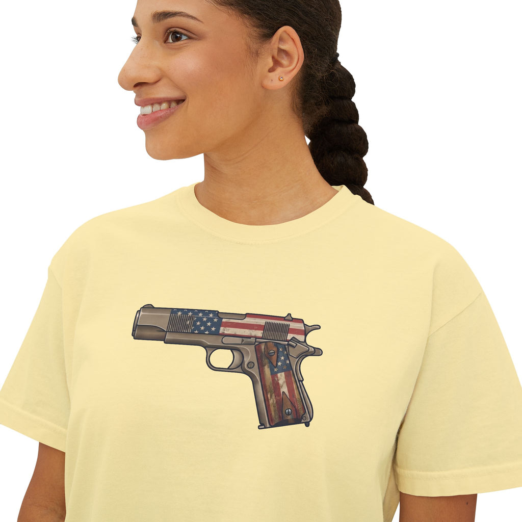 The US Flag Collection-1911 Pistol-Women's Boxy Tee