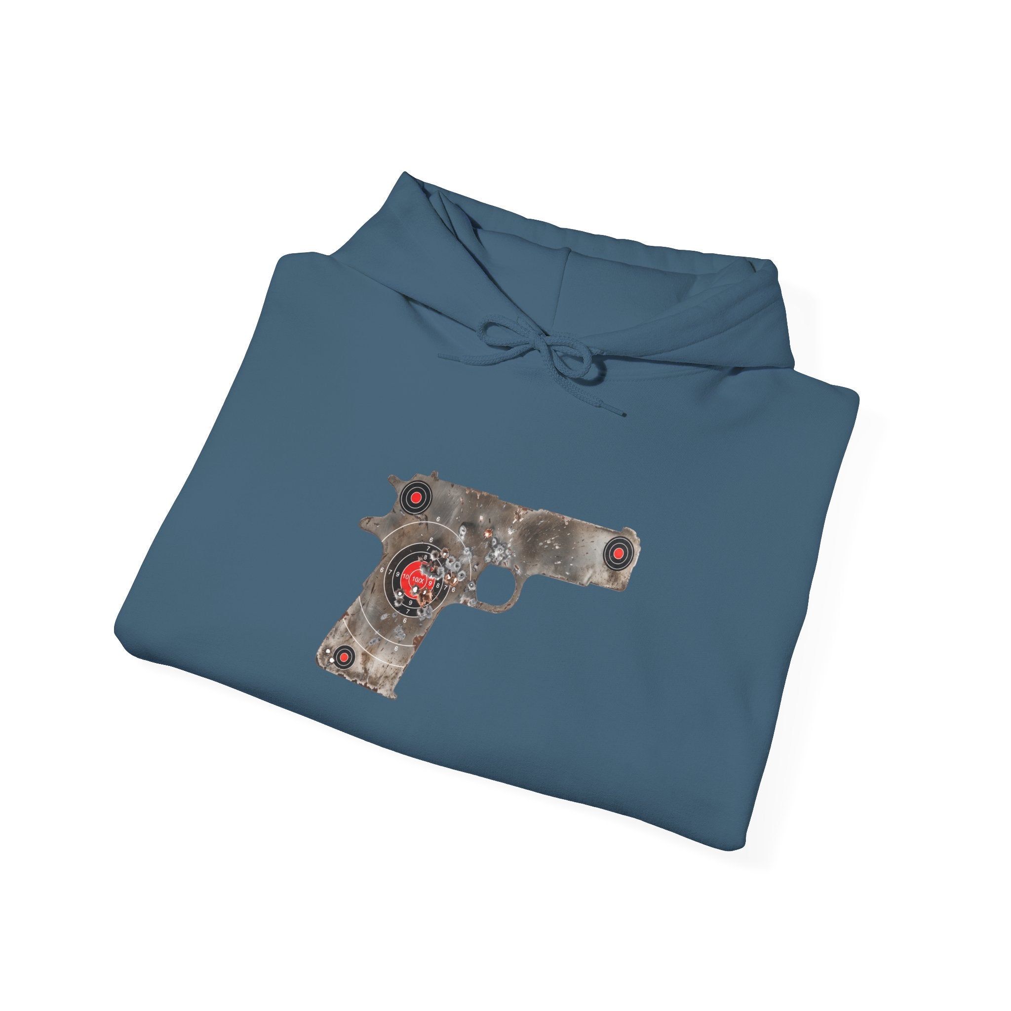Vintage Metal Pistol Graphic Hoodie