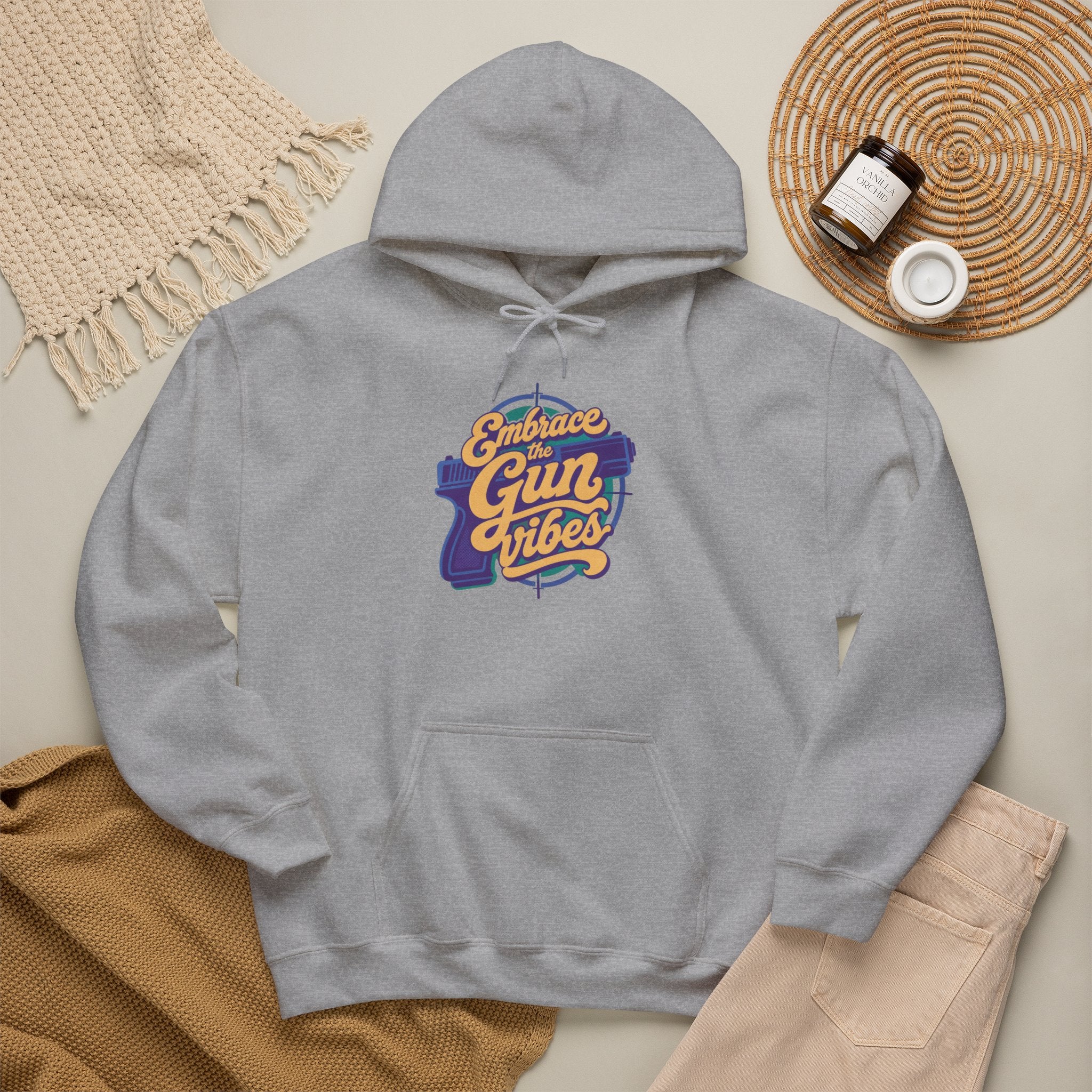 Embrace Gun Vibes Hoodie — Retro