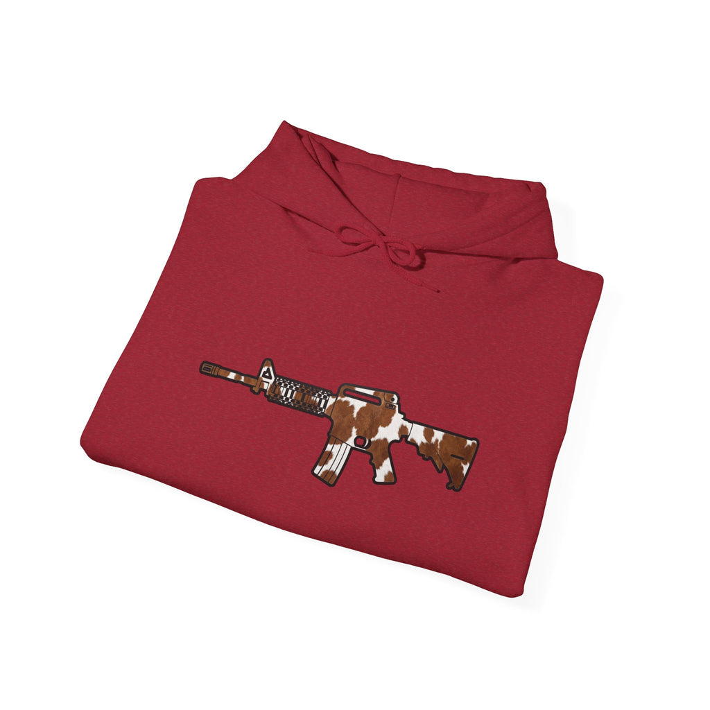Cowhide AR Rifle Silhouette Hoodie