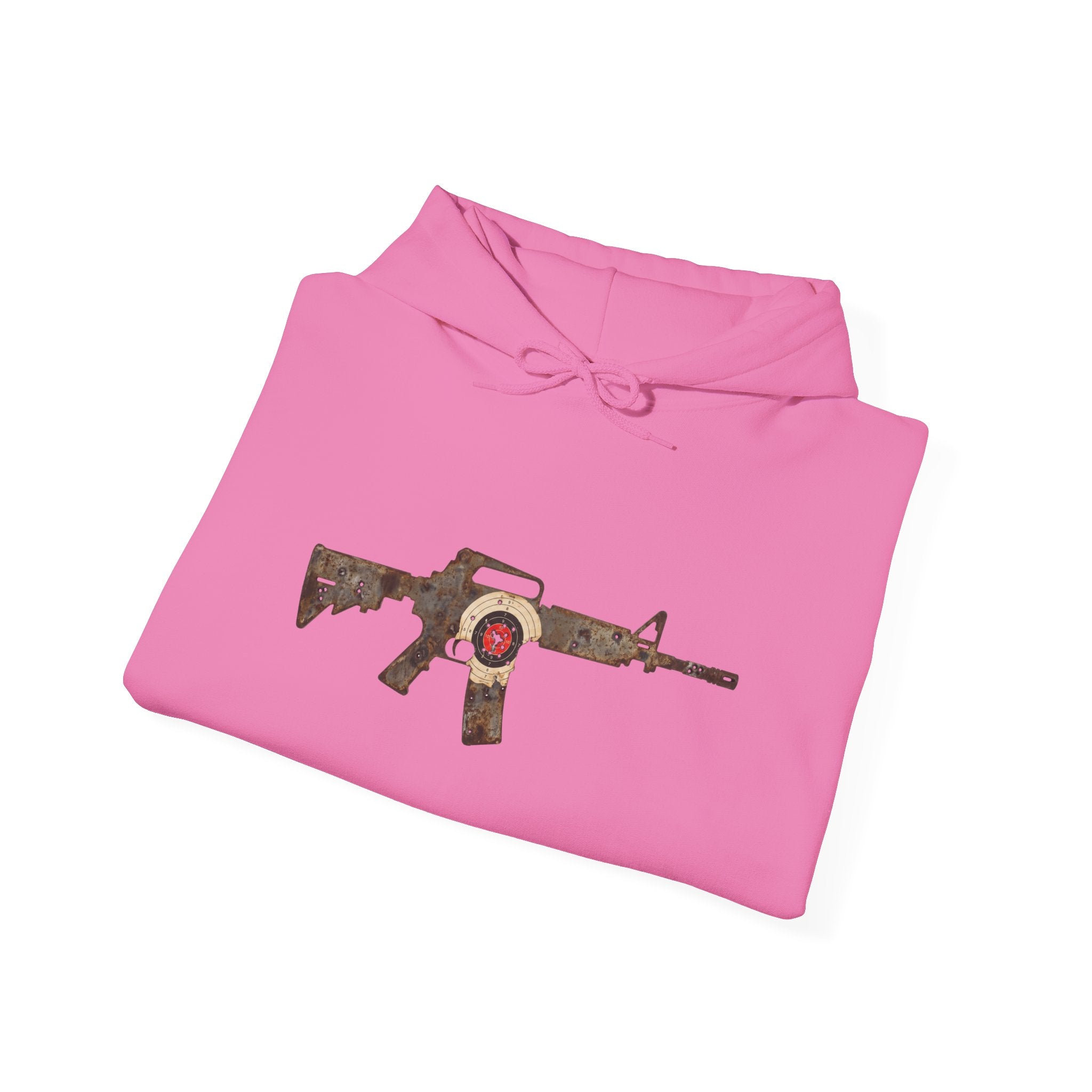 Vintage Metal AR Rifle Graphic Hoodie