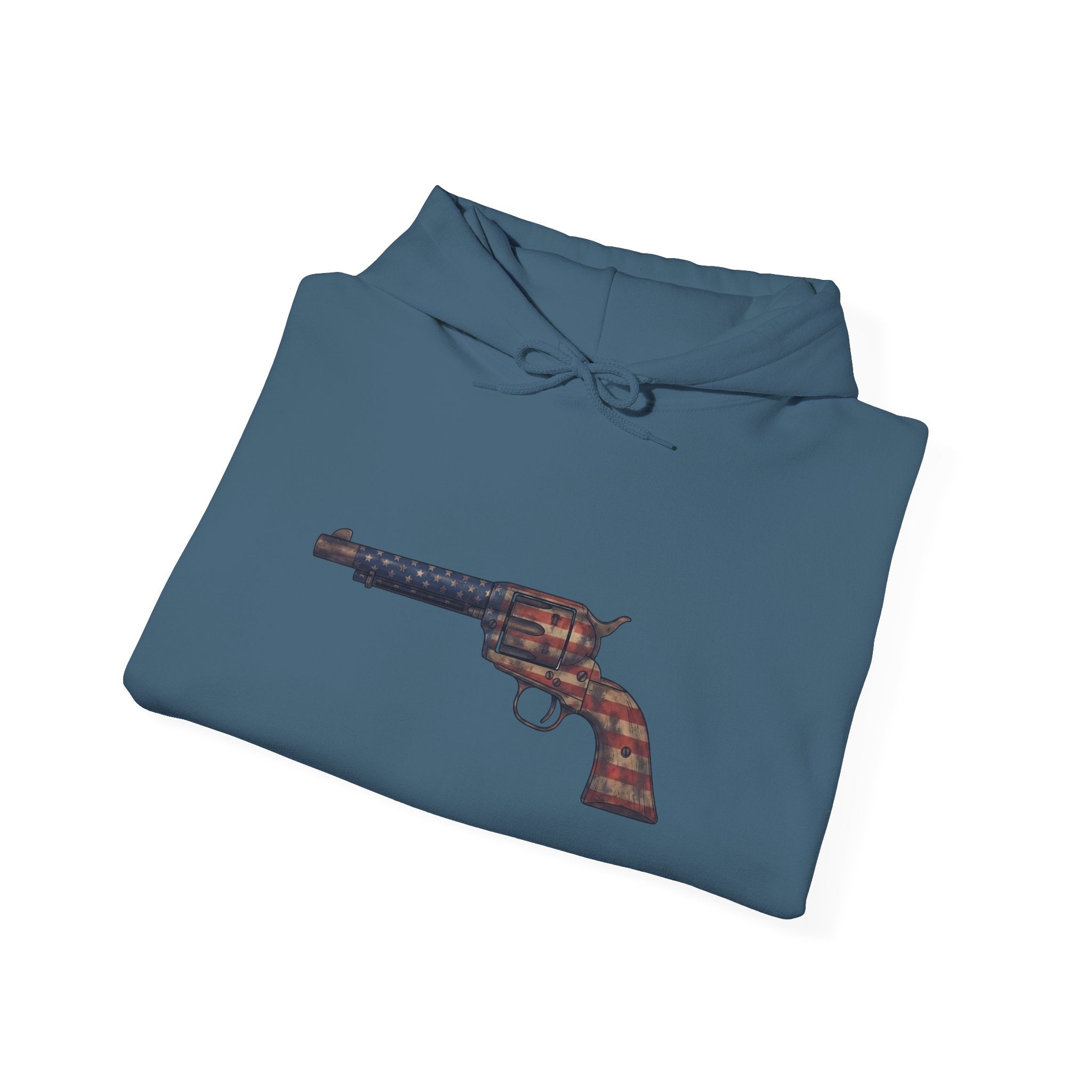 United States Flag Revolver Graphic Hoodie