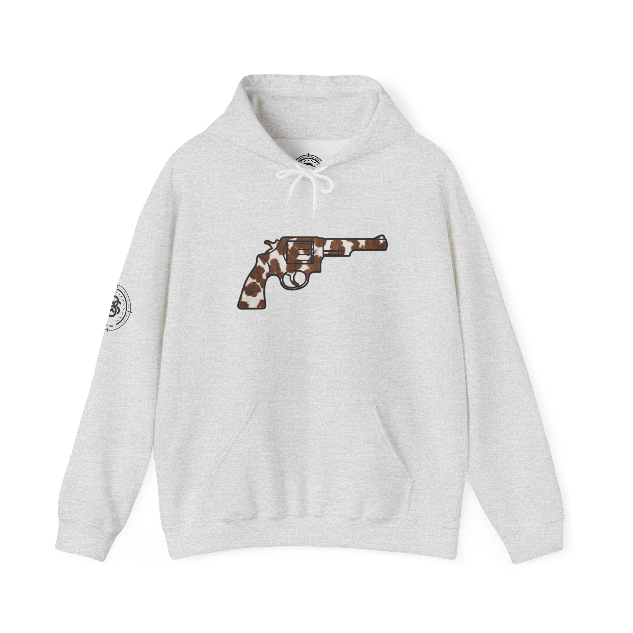 Cowhide Revolver Silhouette Hoodie Unisex
