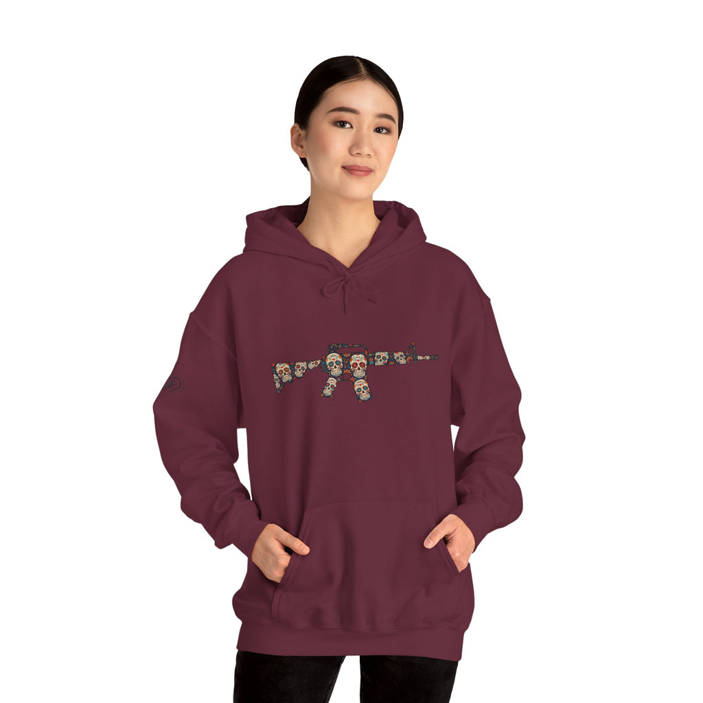 Sugar Skull AR-Style Rifle Graphic Hoodie