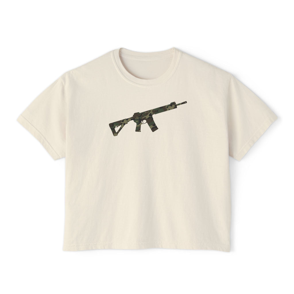 The Camo Collection-AR-Style Rifle- Women's Boxy Tee