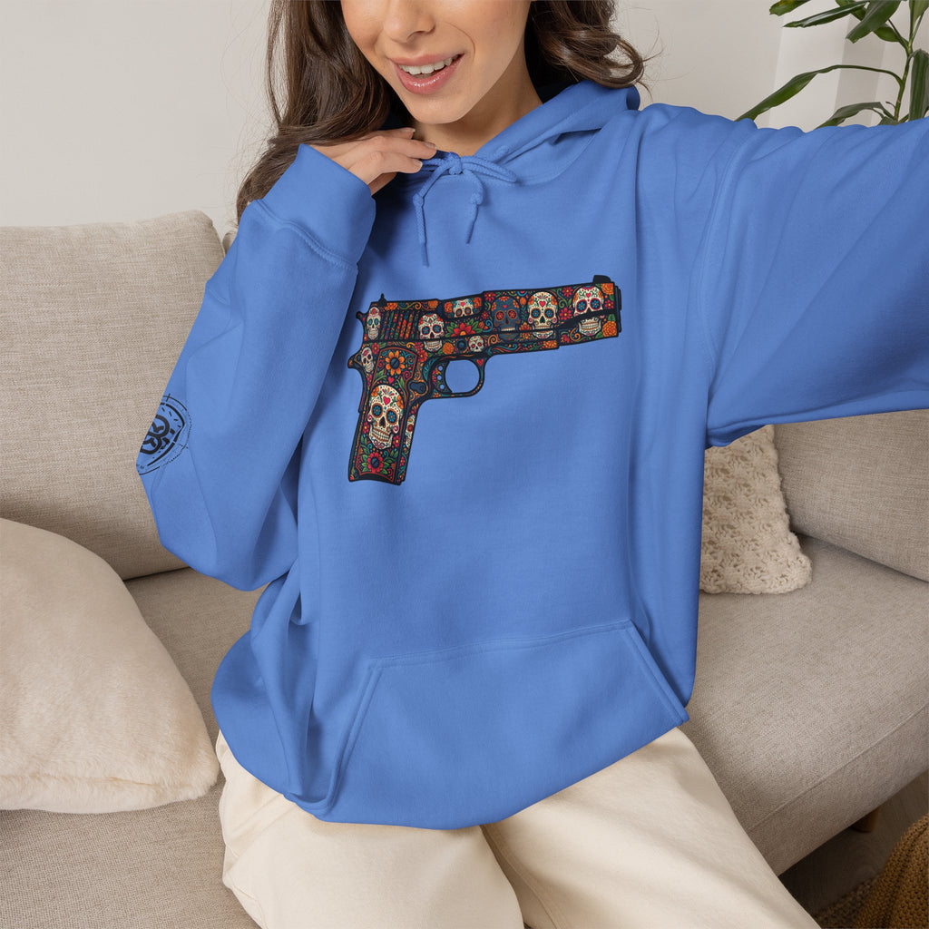 Sugar Skull Pistol Graphic Hoodie