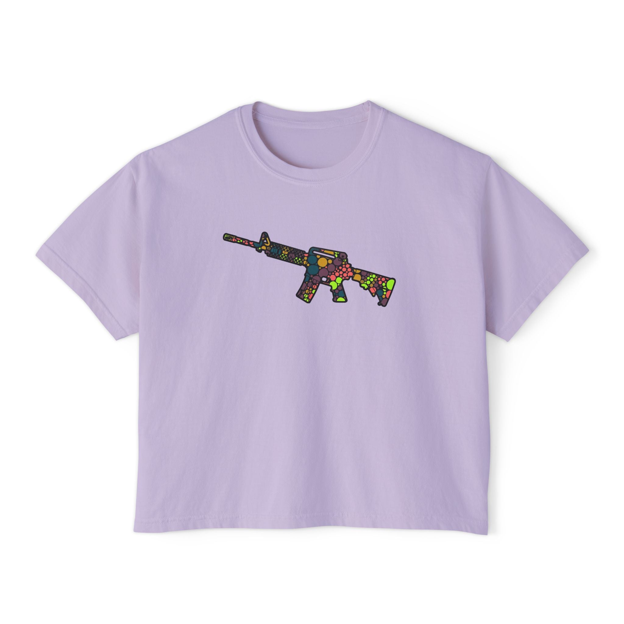 The Dots Collection- AR-15 Graphic-Women's Boxy Tee