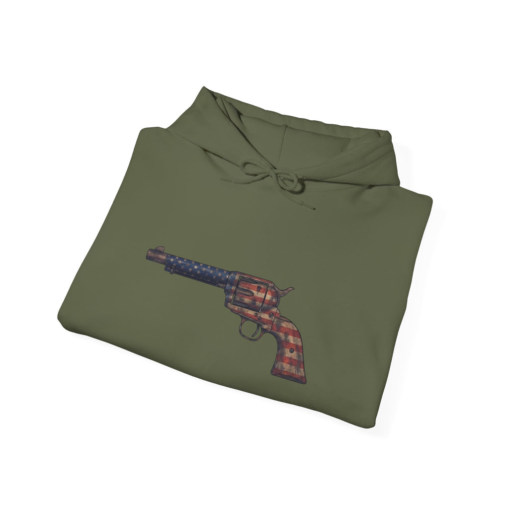 United States Flag Revolver Graphic Hoodie