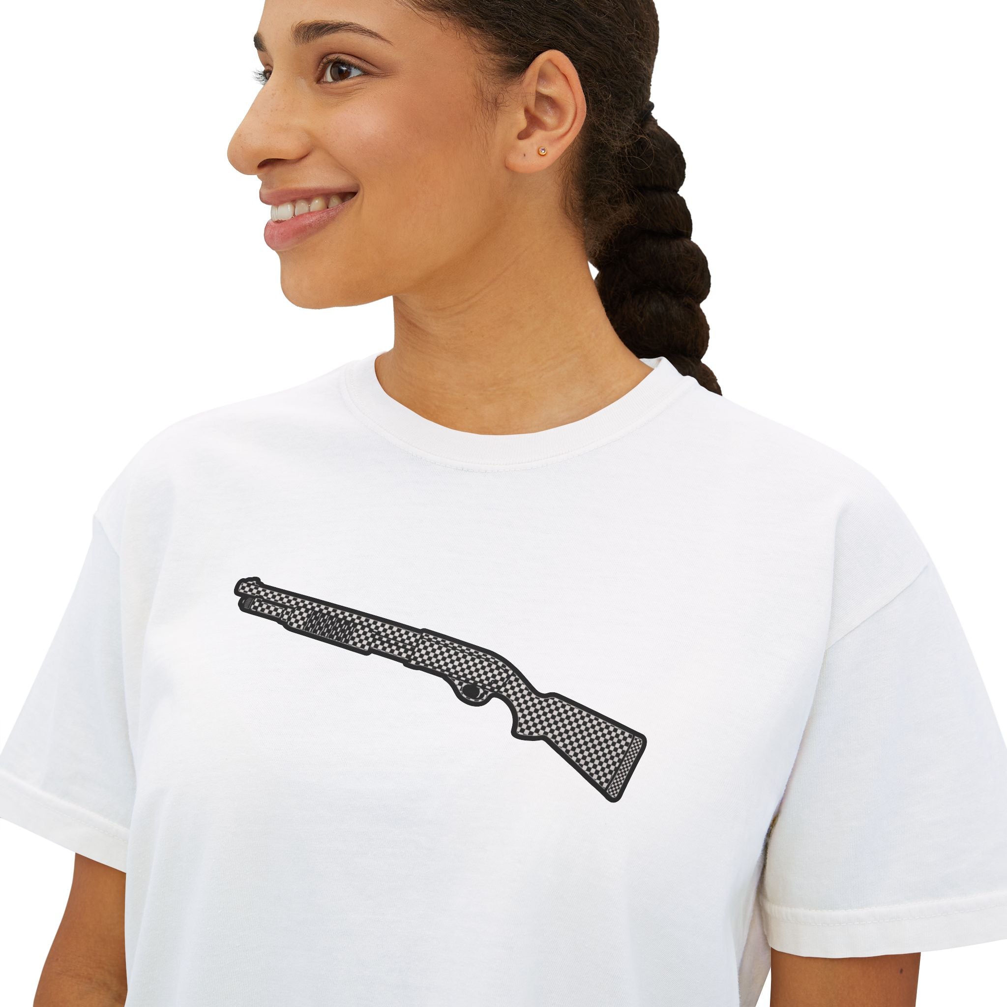The Checker Collection-Shotgun-Women's Boxy Tee