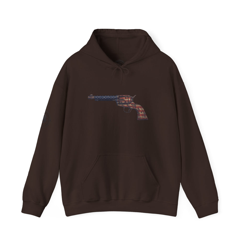 United States Flag Revolver Graphic Hoodie