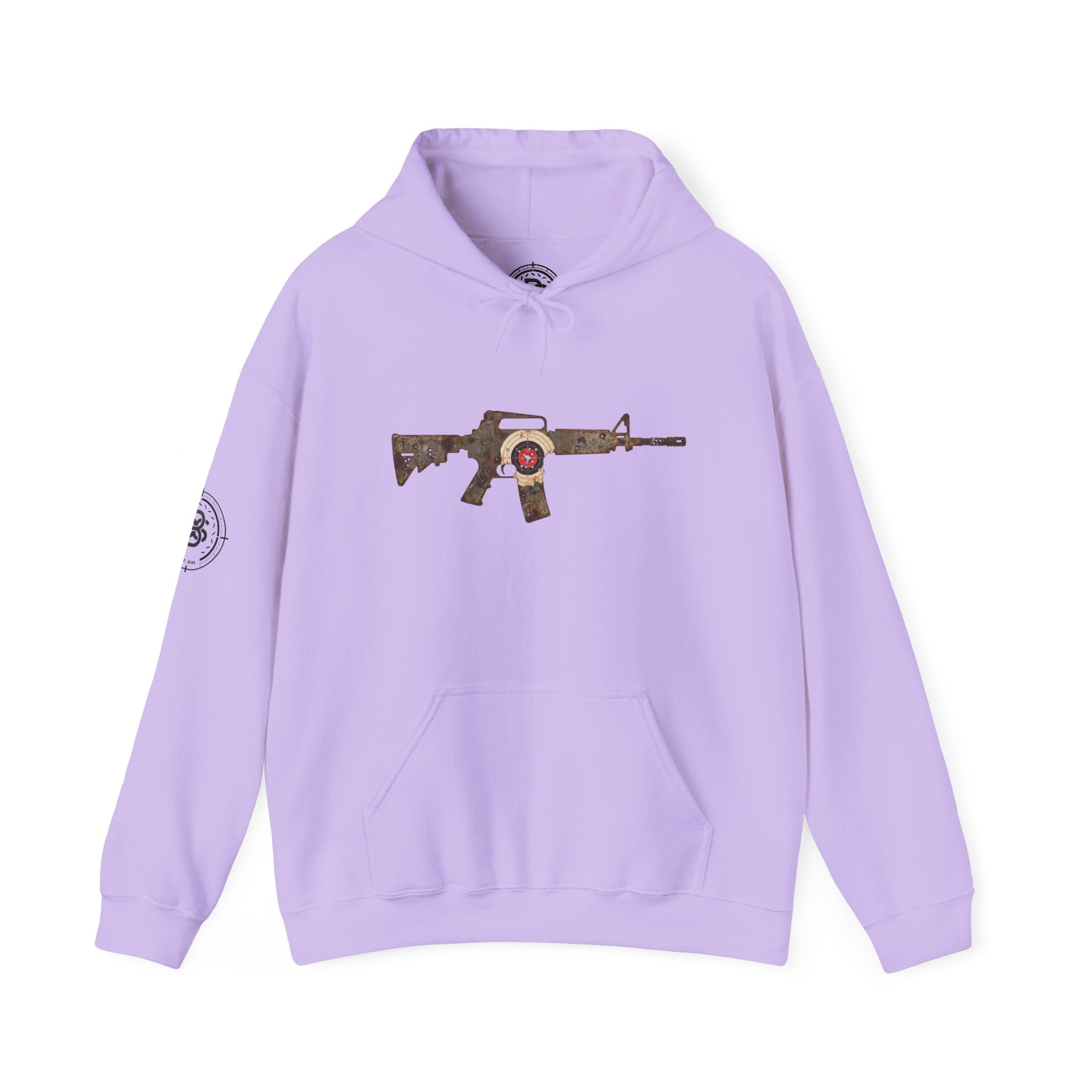 Vintage Metal AR Rifle Graphic Hoodie