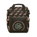 Black & Pink Multigun Print Backpack