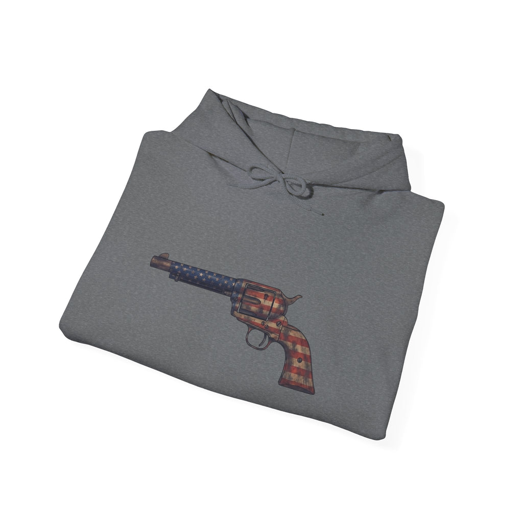 United States Flag Revolver Graphic Hoodie