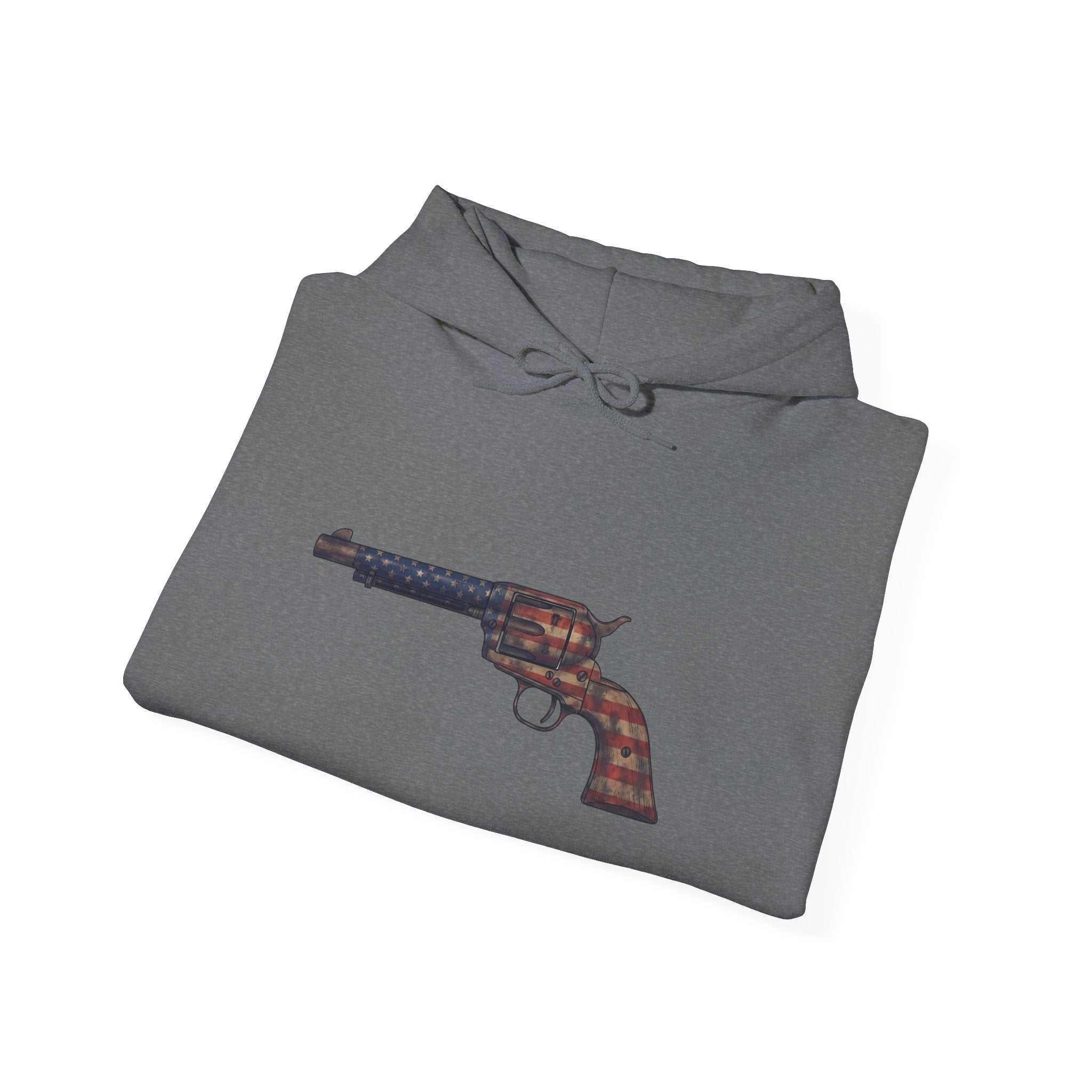 United States Flag Revolver Graphic Hoodie
