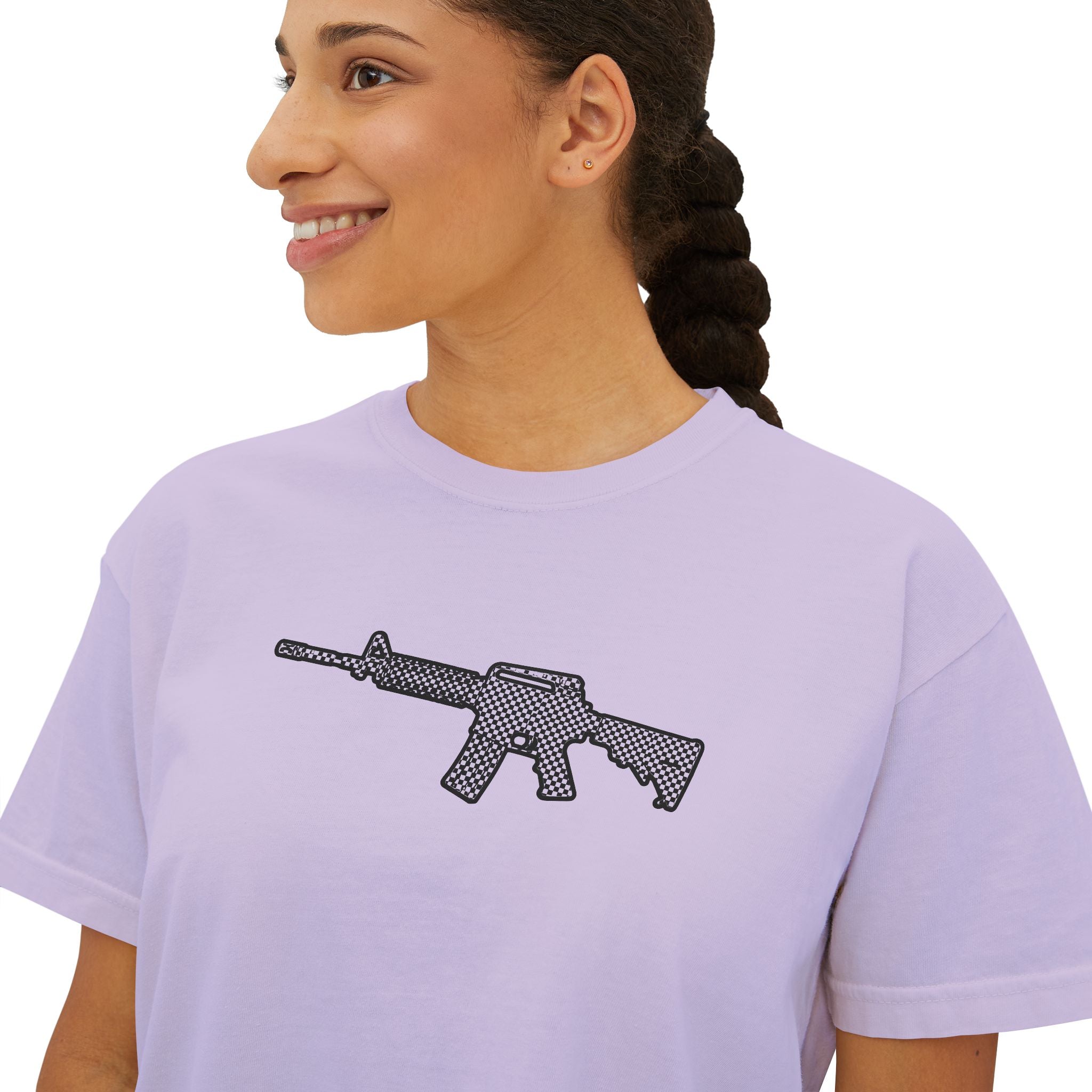 The Checker Collection-AR Rifle-Women's Boxy Tee