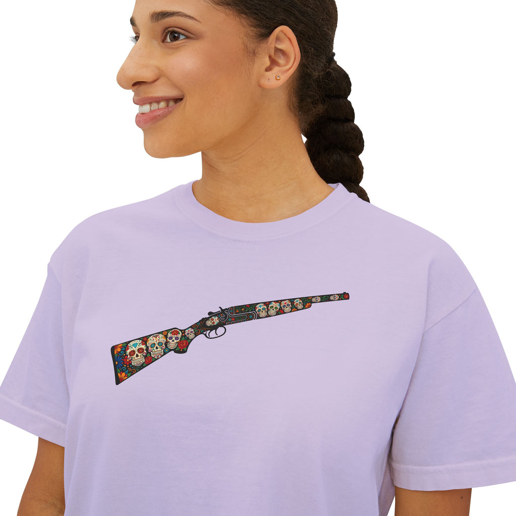 The Sugar Skull Collection -Shotgun- Women’s Boxy Tee