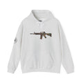 Floral AR Rifle-Vintage Gun Graphic Hoodie