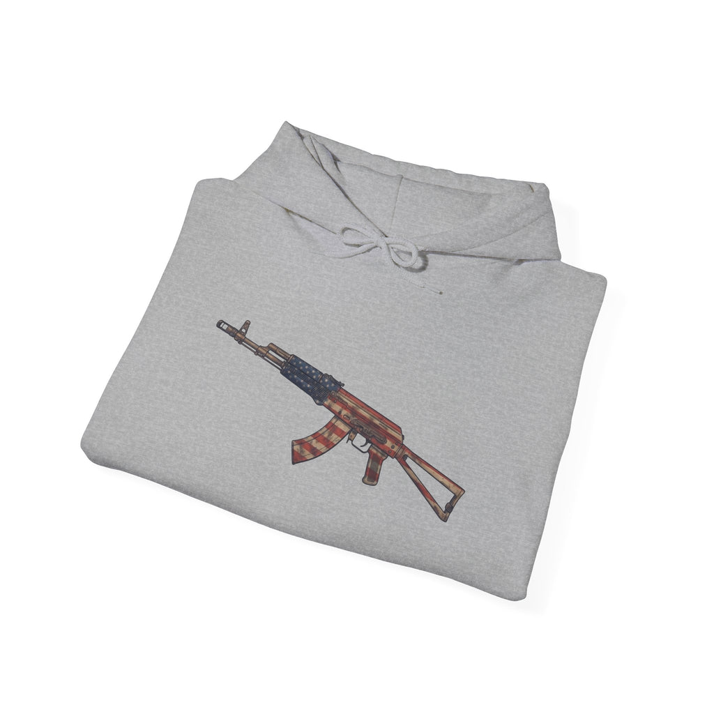 United States Flag AK-47 Graphic Hoodie