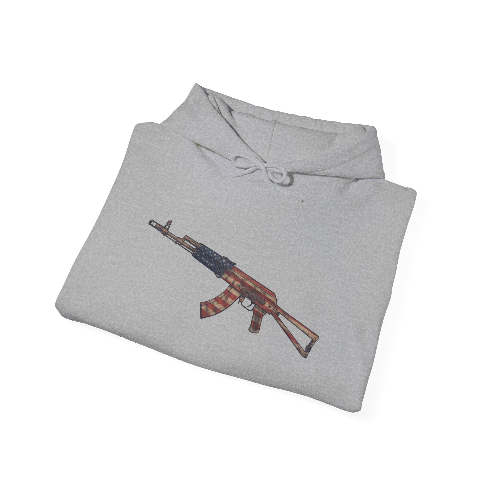 United States Flag AK-47 Graphic Hoodie