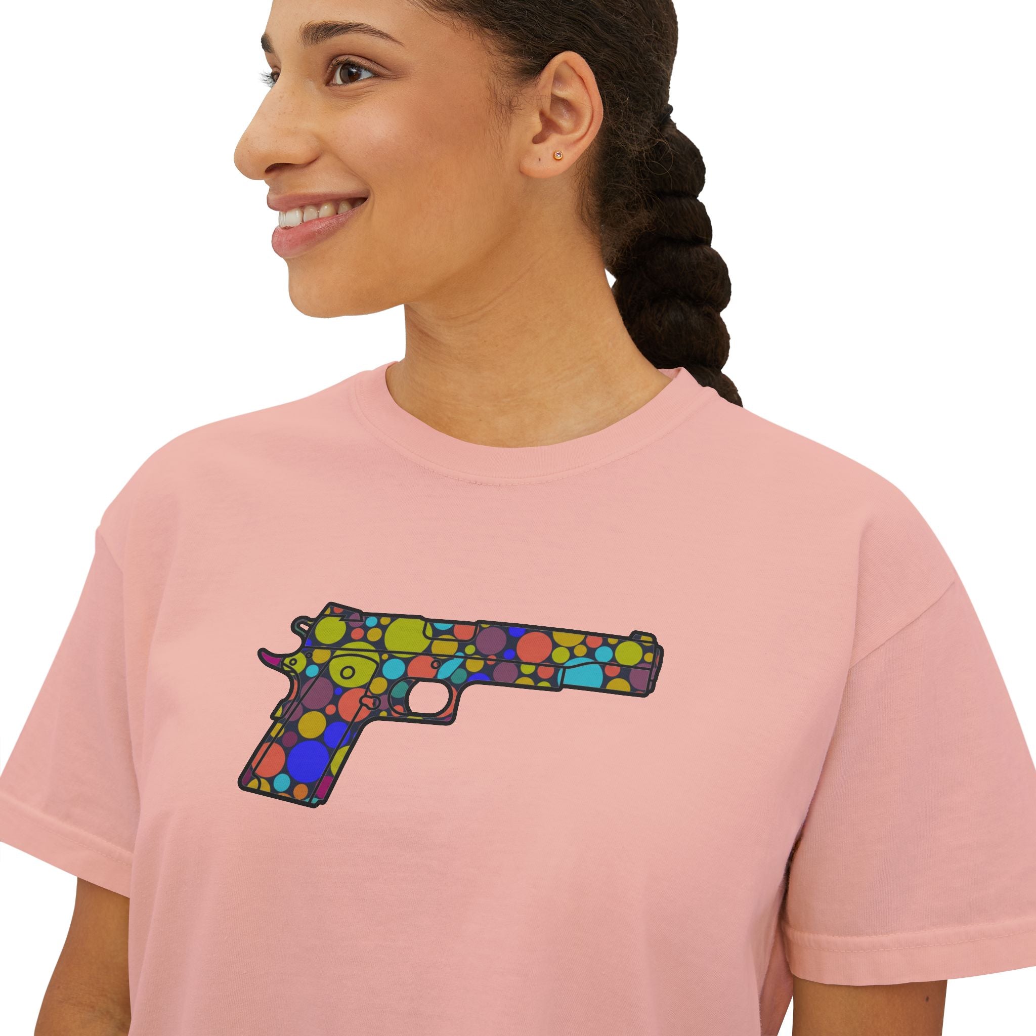 The Dot Collection- 1911 Pistol- Women's Boxy Tee